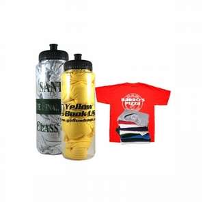 Water Bottle w/ Colored Shirt - 32oz 