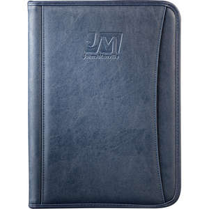 DuraHyde Zippered Padfolio Blue