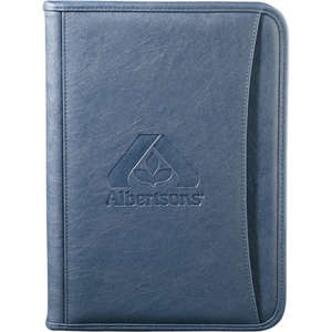 DuraHyde Zippered Padfolio Blue