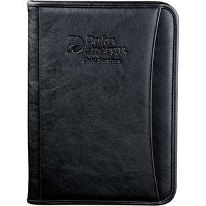 DuraHyde Zippered Padfolio Black