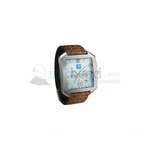 Logo Clocks & Watches - Cutter & Buck Am. Classic Genuine Leather Chronograph