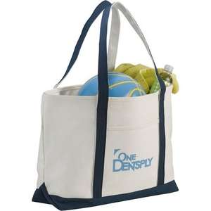 Custom Promotional Classic Cotton Zippered Boat Tote