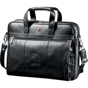Custom Promotional Wenger Leather Business Brief