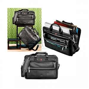 Wenger Leather Double Compartment Attache