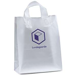 Custom Promotional Sparkle Frosted Shopper