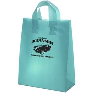 Custom Promotional Tulip Frosted Brite Shopper