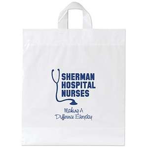 Custom Promotional Moose Soft Loop Handle Plastic Bag