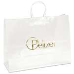 Imprinted Paper Bags - Aubrie White Gloss Shopper Bag