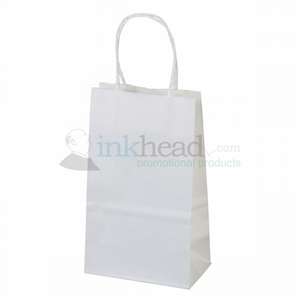 Pup White Kraft Paper Shopper Bag