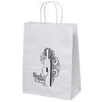 Promotional Paper Bags - Jenny White Kraft Paper Shopper Bag