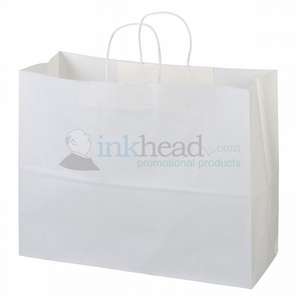 Vogue White Kraft Paper Shopper Bag 