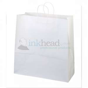 Duke White Kraft Paper Shopper Bag