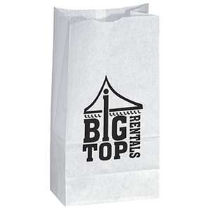 Custom Promotional White Paper Popcorn Bag