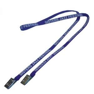 Custom Promotional Double Bulldog Clip Lanyard - 5/8"