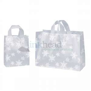 Custom Promotional Frosted Snowflake Small Gift Bag