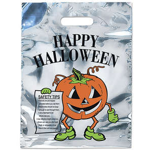 Custom Promotional Silver Pumpkin Reflective Halloween Bag