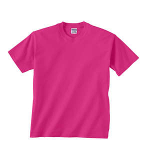 Gildan Youth Ultra Cotton Tee - Dark/Color Heliconia