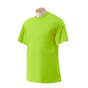 Gildan Ultra Cotton Tee - Dark/Color Green, Safety