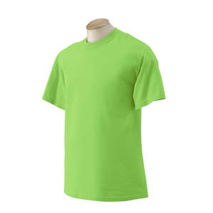 Gildan Ultra Cotton Tee - Dark/Color Green, Lime