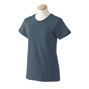 Gildan Women's Ultra Cotton Tee - Dark/Color Gray, Heathered Dark