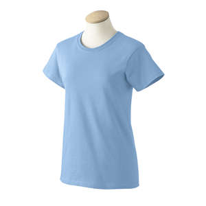 Gildan Women's Ultra Cotton Tee - Dark/Color Blue, Light