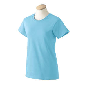 Gildan Women's Ultra Cotton Tee - Dark/Color Blue, Sky