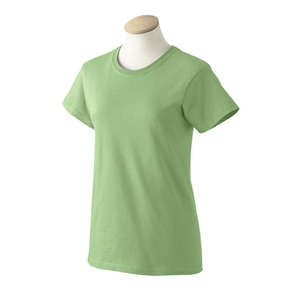 Gildan Women's Ultra Cotton Tee - Dark/Color Pistachio