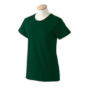 Gildan Women's Ultra Cotton Tee - Dark/Color Green, Forest