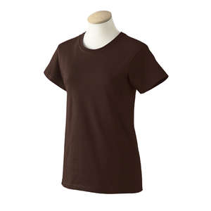 Gildan Women's Ultra Cotton Tee - Dark/Color Chocolate, Dark