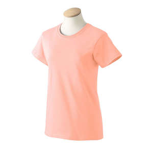 Gildan Women's Ultra Cotton Tee - Dark/Color Salmon