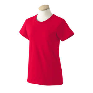 Gildan Women's Ultra Cotton Tee - Dark/Color Red