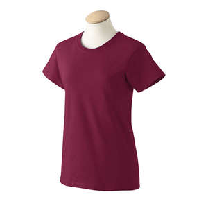 Gildan Women's Ultra Cotton Tee - Dark/Color Maroon
