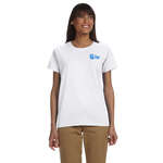 Logo Ladies T-Shirts - Gildan Womens Ultra Cotton Tee - White/Neutral
