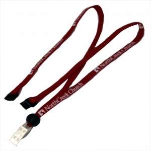 Custom Promotional Snap Break-Away Bulldog Clip Lanyard - 3/8"