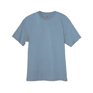 Hanes Authentic Tagless Tee - Dark/Color Blue, Stonewashed