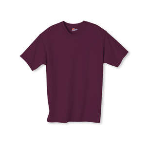 Hanes Authentic Tagless Tee - Dark/Color Maroon