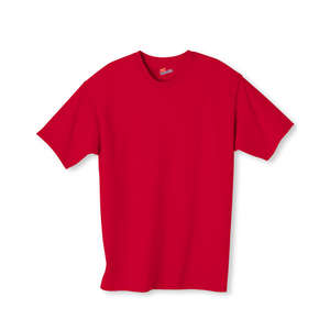 Hanes Authentic Tagless Tee - Dark/Color Red, Deep