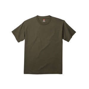 Hanes Authentic Tagless Tee - Dark/Color Green, Fatigue