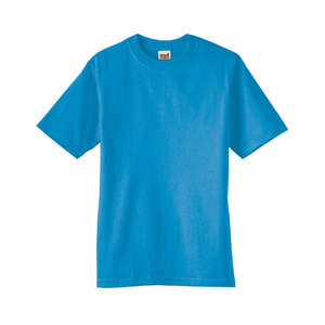 Anvil Youth Basic Cotton Tee - Dark/Color Blue, Caribbean