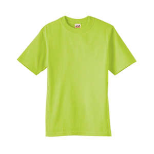 Anvil Youth Basic Cotton Tee - Dark/Color Green, Key Lime