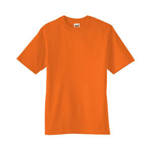 Anvil Youth Basic Cotton Tee - Dark/Color Orange, Mandarin