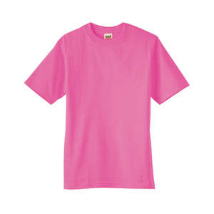 Anvil Youth Basic Cotton Tee - Dark/Color Azalea