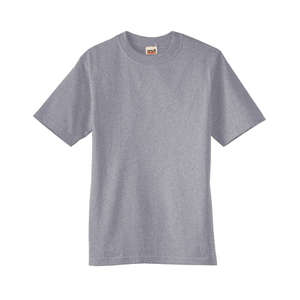 Anvil Youth Basic Cotton Tee - Light/Heather Gray, Heathered