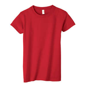 Anvil Womens Basic Cotton Tee - Dark/Color Red