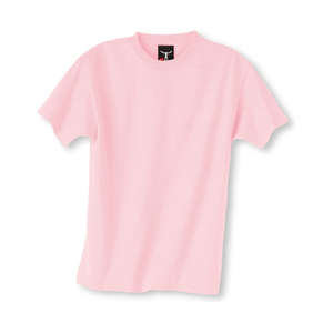 Hanes Youth Beefy-T - Dark/Color Pink, Pale