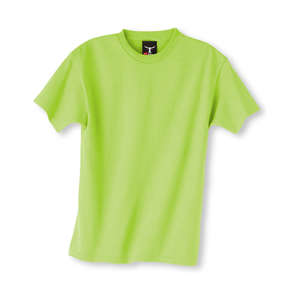 Hanes Youth Beefy-T - Dark/Color Green, Lime