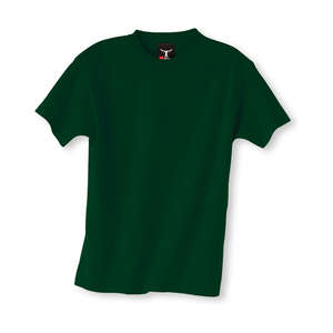 Hanes Youth Beefy-T - Dark/Color Green, Deep Forest