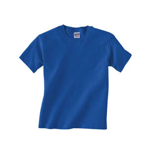 Gildan Youth Heavyweight Cotton Tee - Dark/Color Blue, Royal