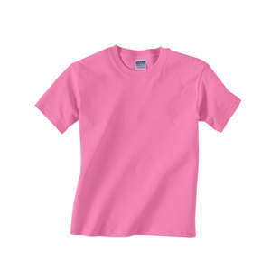 Gildan Youth Heavyweight Cotton Tee - Dark/Color Azalea