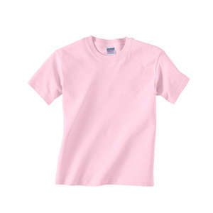 Gildan Youth Heavyweight Cotton Tee - Dark/Color Pink, Light